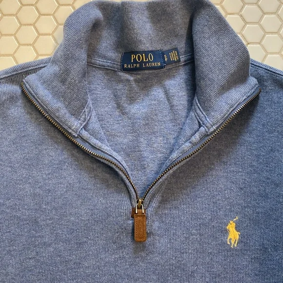 Polo Ralph Lauren 1/4 zip sweatshirt sweater pullover 100% cotton - Picture 5 of 6